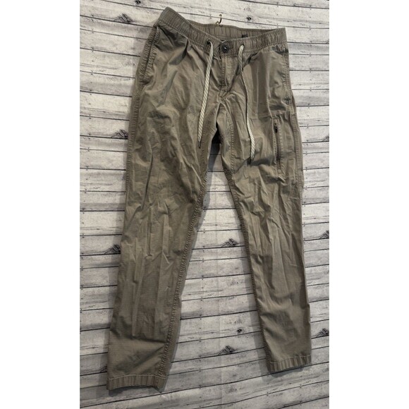 Vuori Mens Ripstop Trail Pant Sz M Khaki Active Zip Pocket Outdoor Casual W FLAW - Picture 4 of 16